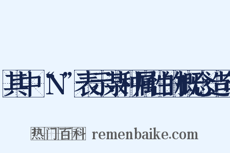 其中“N”表示某种属性的概念造句是什么意思的图片